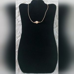 Handmade Light Pink Pearl & Natural Leather Necklace